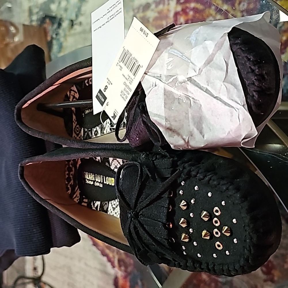 Dream Out Loud black moccasins by Selena Gomez. Size 8